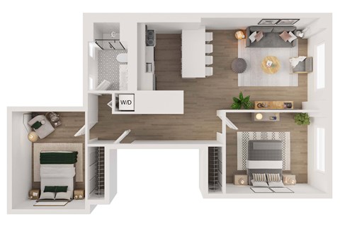 2 BR.  Park/Lake View at The Nest at Lincoln Park West, Chicago, 60614